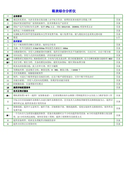眼表综合分析仪