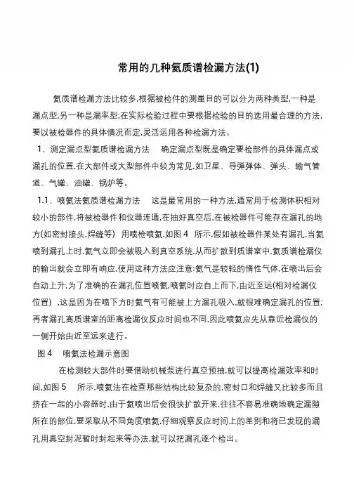常用的几种氦质谱检漏方法(1)