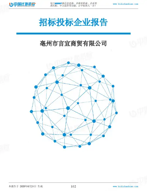 亳州市言宜商贸有限公司-招投标数据分析报告