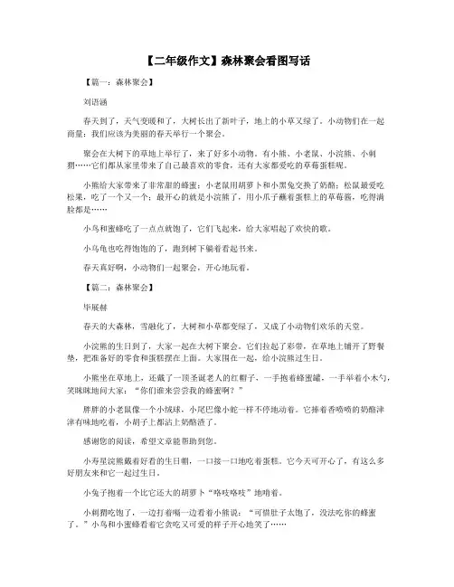 【二年级作文】森林聚会看图写话