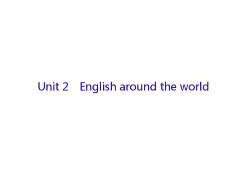 高三英语一轮复习Unit2Englisharoundtheworld课件新人