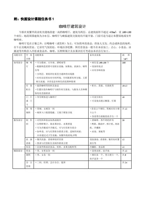 东南大学建筑学快图设计课程任务书