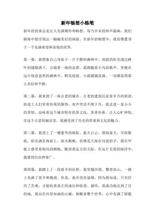 新年畅想小练笔