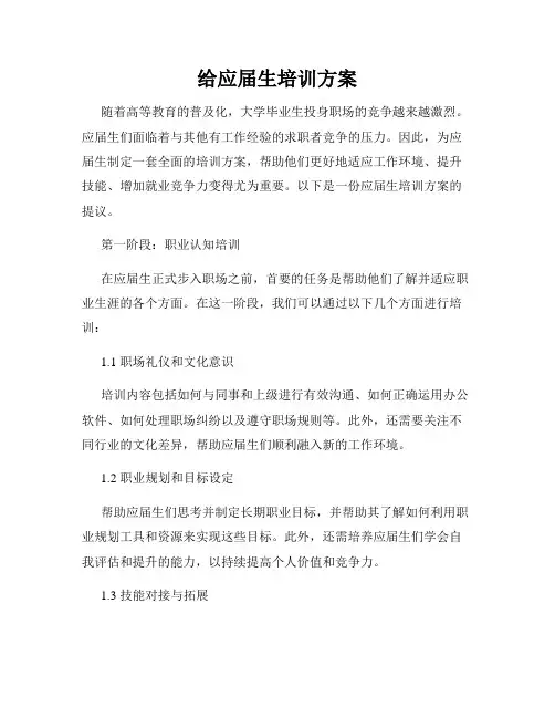 给应届生培训方案