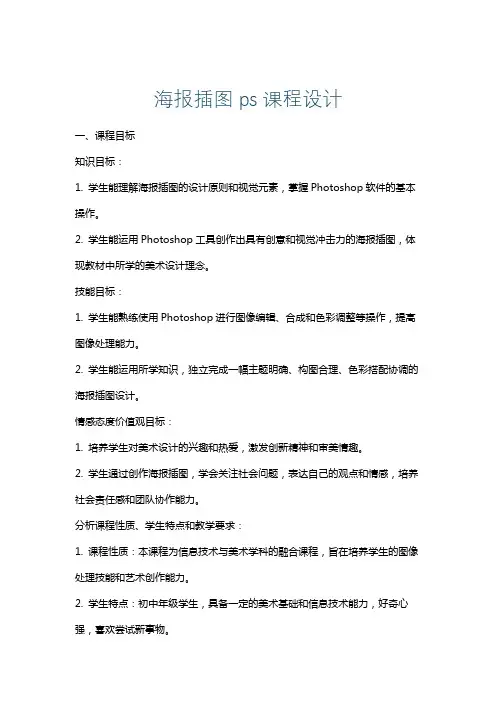 海报插图ps课程设计