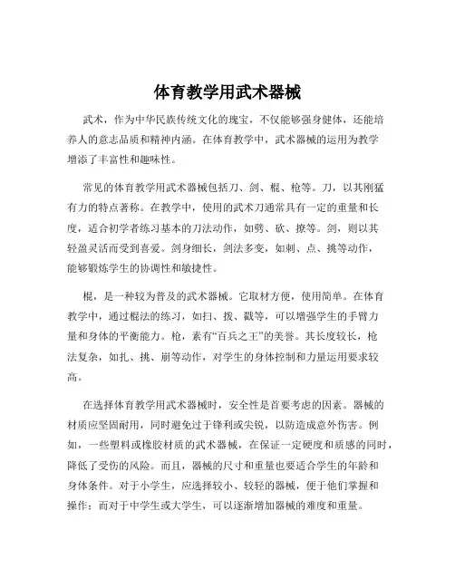 体育教学用武术器械