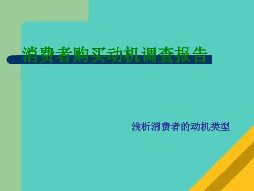 消费者购买动机调查报告(ppt 12页)