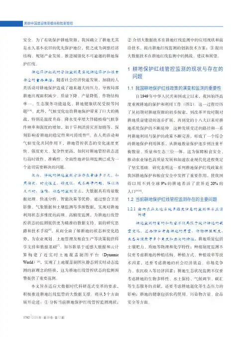 大数据时代耕地红线管控监测的机遇与挑战