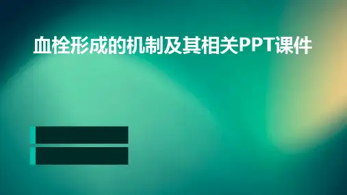 血栓形成的机制及其相关PPT课件