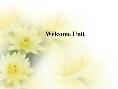 Welcome Unit 课件 -高一英语人教版必修第一册
