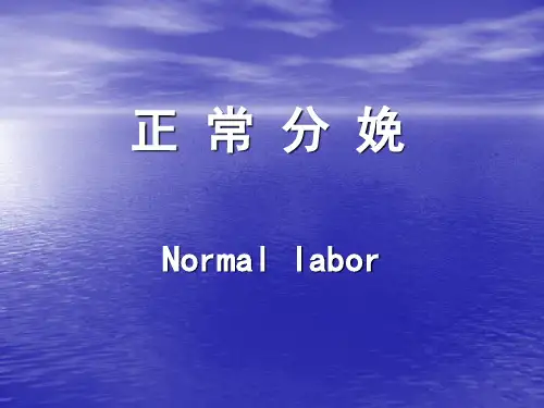 《妇产科护理》课件——正常分娩(人卫版)