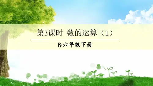 人教版六年级下册数学总复习第3课时 数的运算(1) 