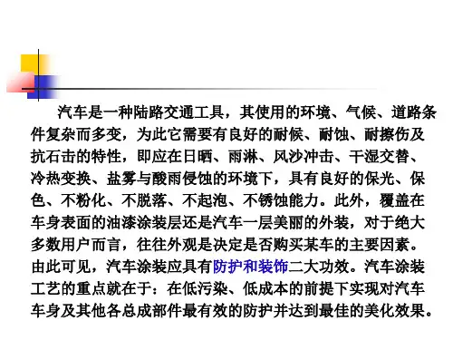 汽车制造四大工艺涂装工艺全部工序