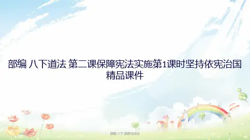 部编 八下 道德与法治 第二课保障宪法实施第1课时坚持依宪治国 精品课件
