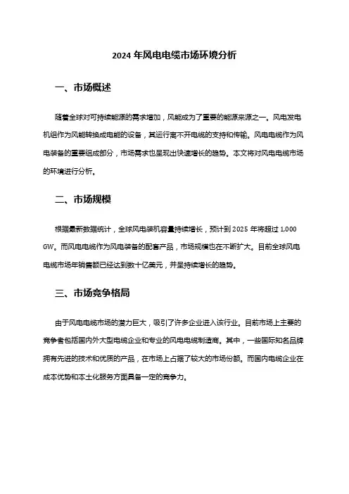 2024年风电电缆市场环境分析