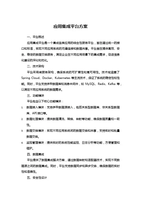应用集成平台方案