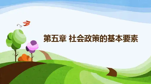 第五章社会政策的基本要素.