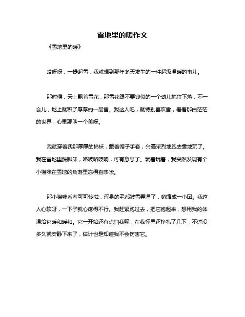 雪地里的暖作文