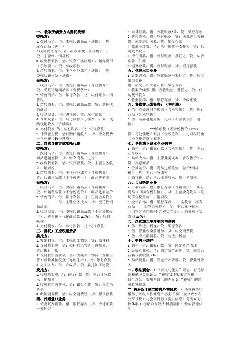 中南大学税务会计期末复习重点