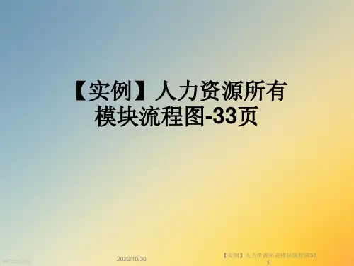【实例】人力资源所有模块流程图33页