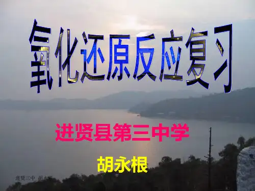 人教版新课标必修一《氧化还原反应》