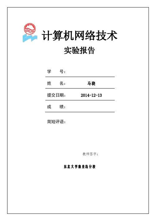 计算机网络实验报告全