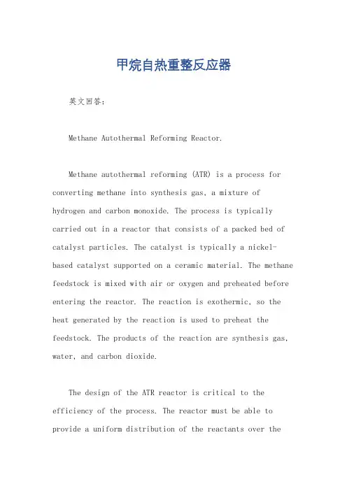 甲烷自热重整反应器