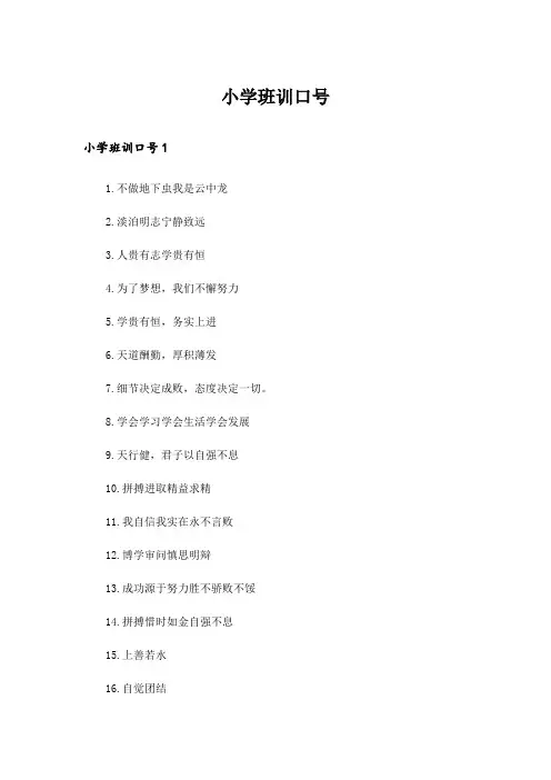 小学班训口号_2