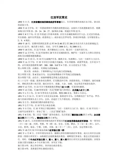 江西军区史