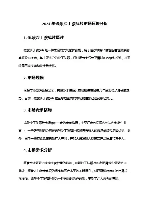 2024年硫酸沙丁胺醇片市场环境分析