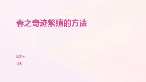 春之奇迹繁殖的方法