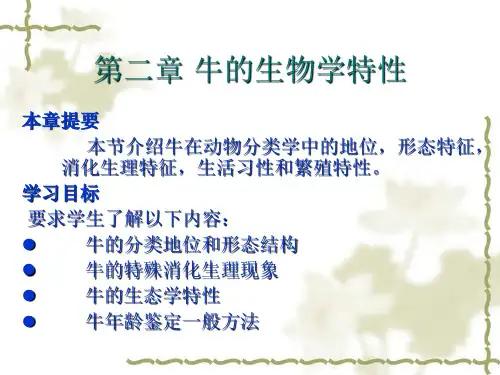 牛的生物学特性