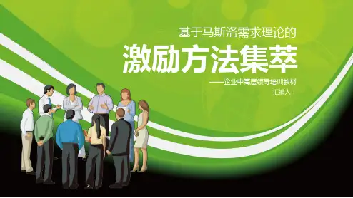 企业中高层领导培训激励方法集萃PPT课件作品
