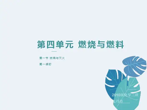 燃烧与灭火说课