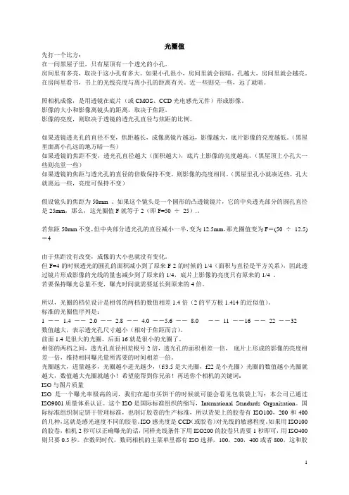 光圈值