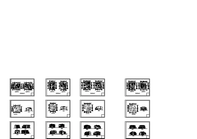 乡村二层独栋别墅建筑设计施工图纸