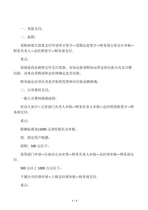付款审批流程