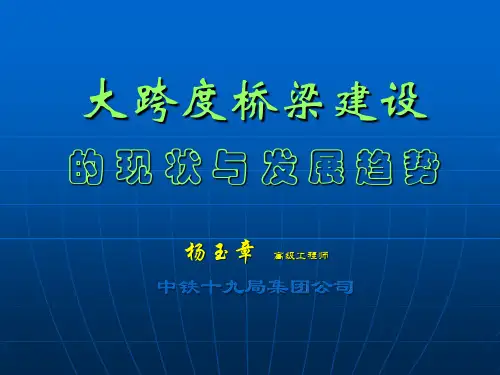 大跨度桥梁的发展趋势