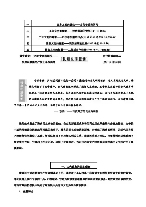 【江苏版】2019届高考历史二轮复习讲义：第三板块_第2步_二轮拓展深化_含答案