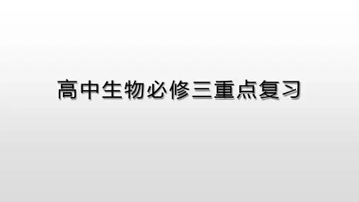 人教版高中生物必修三：必修三复习 课件(共70张PPT)