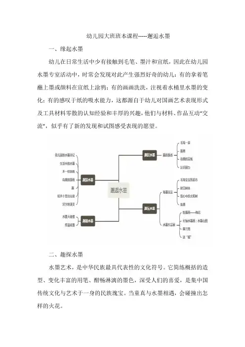幼儿园大班班本课程-----邂逅水墨