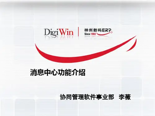 消息中心功能介绍PPT