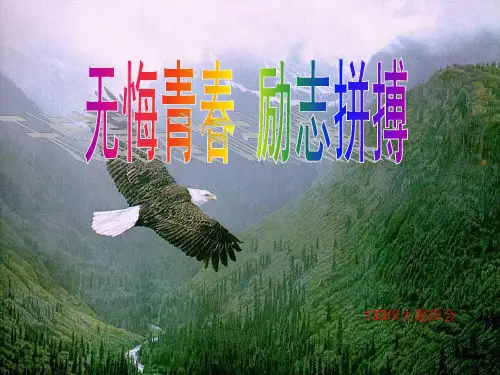 无悔青春励志拼搏PPT课件