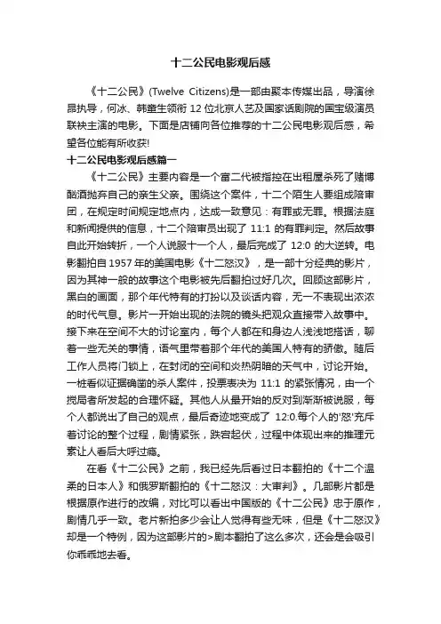 十二公民电影观后感