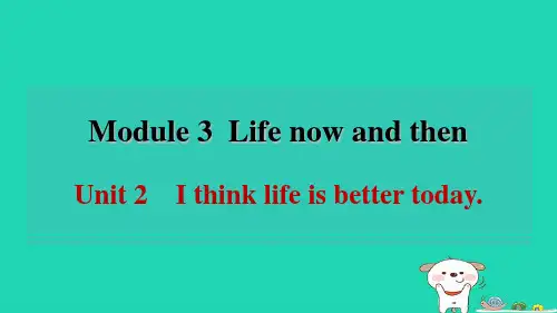 九下Module3Unit2Ithinklifeisbettertoday课件新版外研版