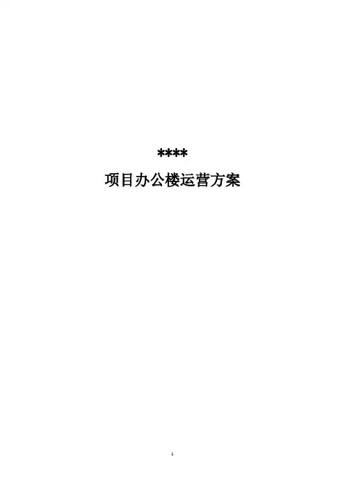鲁能国际中心项目运营方案  最新 
