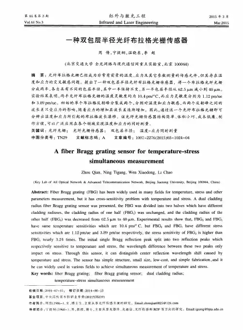 一种双包层半径光纤布拉格光栅传感器