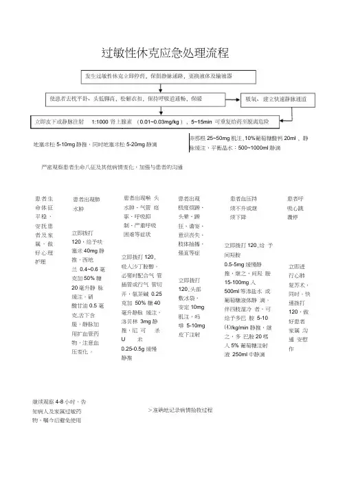 过敏性休克应急处理流程完整精细版