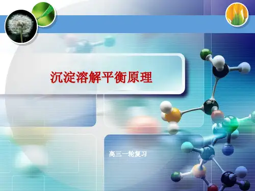沉淀溶解平衡