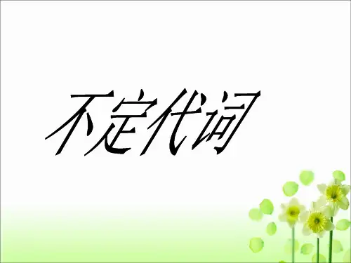 初中英语不定代词精讲课件